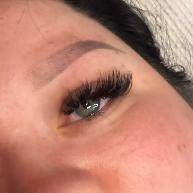 Natural black lash extensions by Whiplash, LLC in Manitowoc, WI, set 2