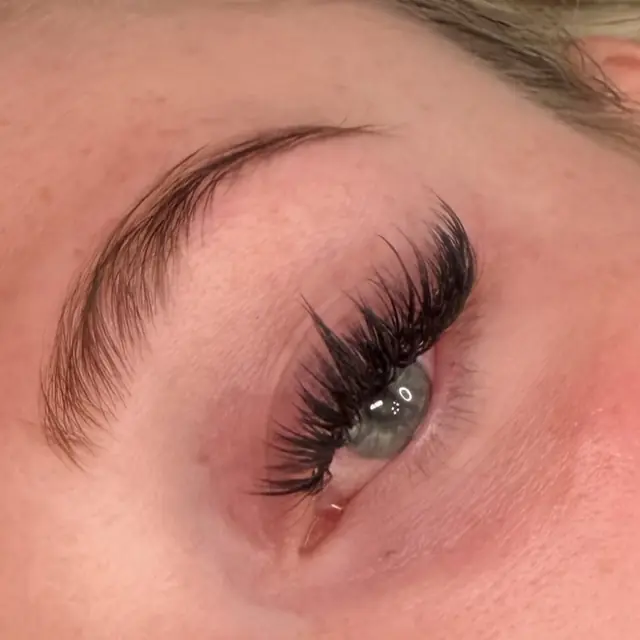 Natural black lash extensions by Whiplash, LLC in Manitowoc, WI, set 3