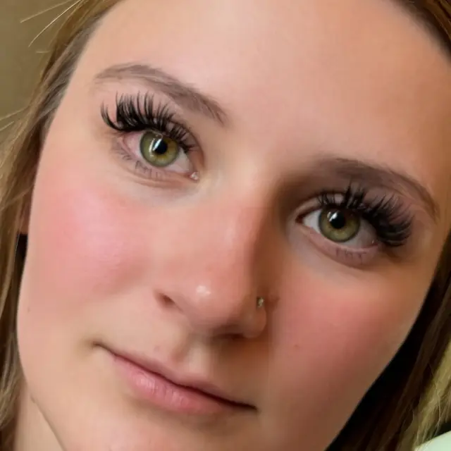 Natural black lash extensions by Whiplash, LLC in Manitowoc, WI, set 5