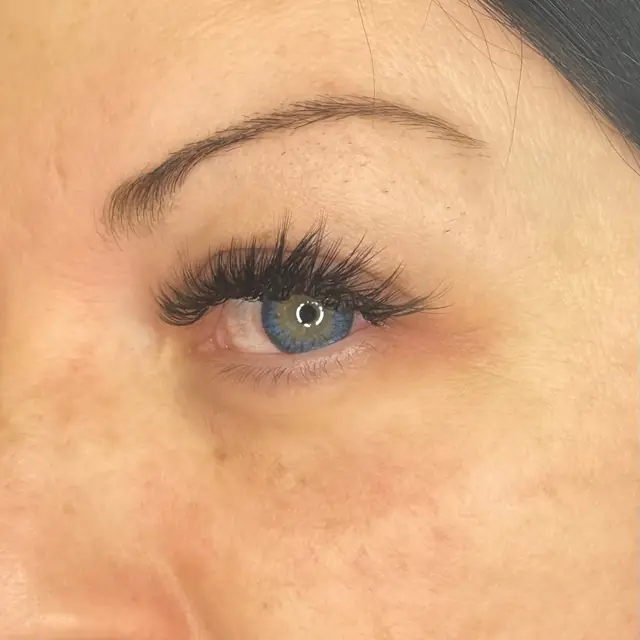 Natural black lash extensions by Whiplash, LLC in Manitowoc, WI, set 6