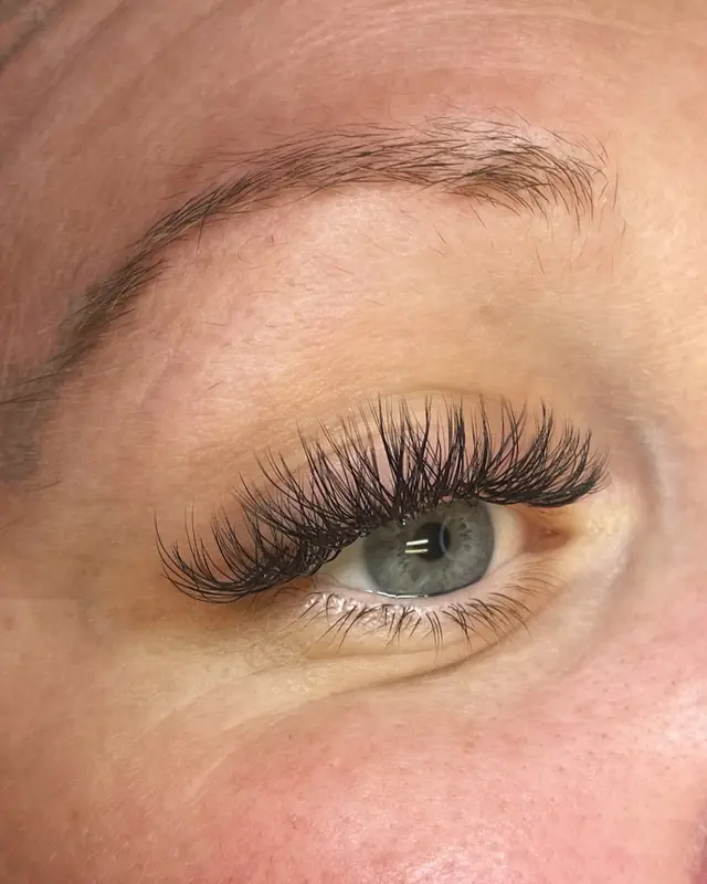Natural black lash extensions by Whiplash, LLC in Manitowoc, WI, set 9