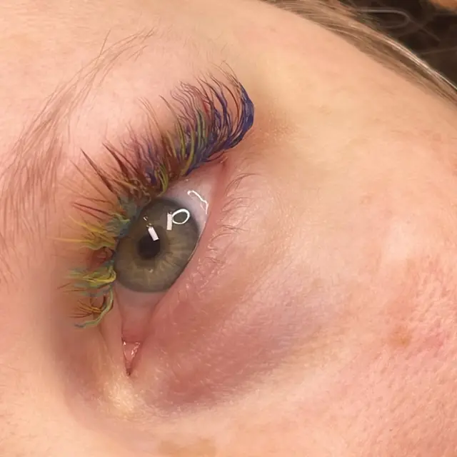 Rainbow color lashes by Whiplash, LLC in Manitowoc, WI, set 2