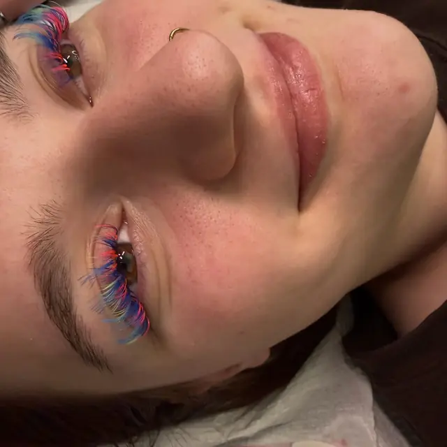 Rainbow color lashes by Whiplash, LLC in Manitowoc, WI, set 6