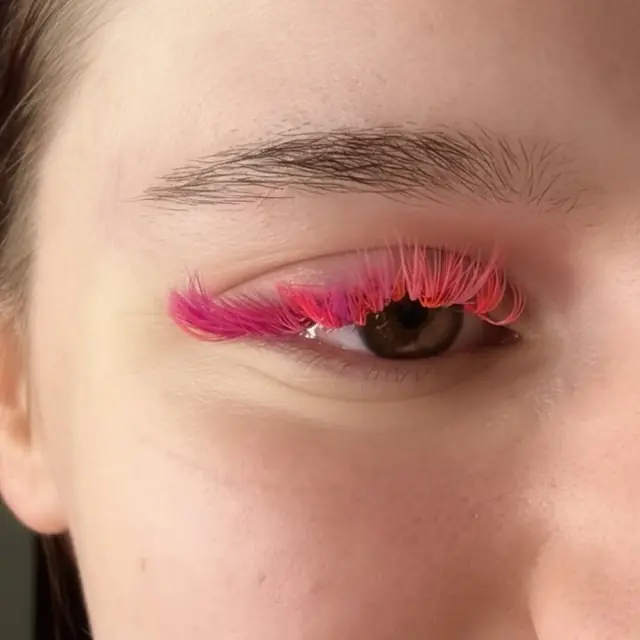 Red and pink color lashes by Whiplash, LLC in Manitowoc, WI, set 2