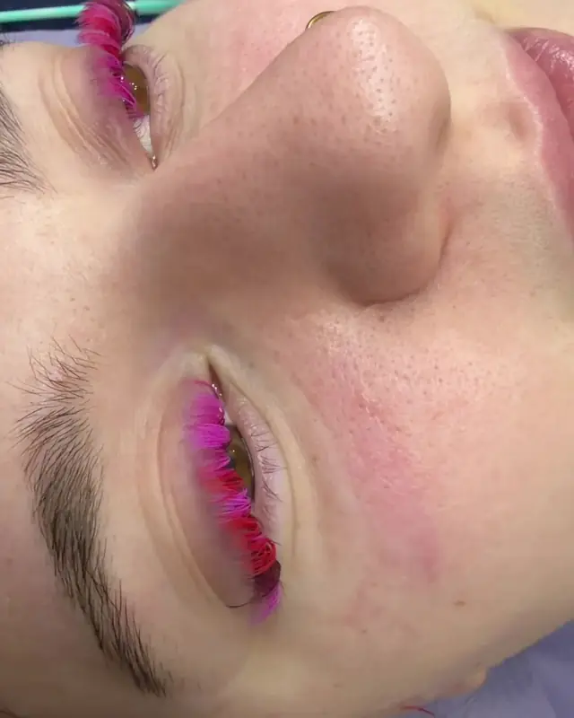 Red and pink color lashes by Whiplash, LLC in Manitowoc, WI, set 3