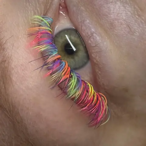 Rainbow color lash set